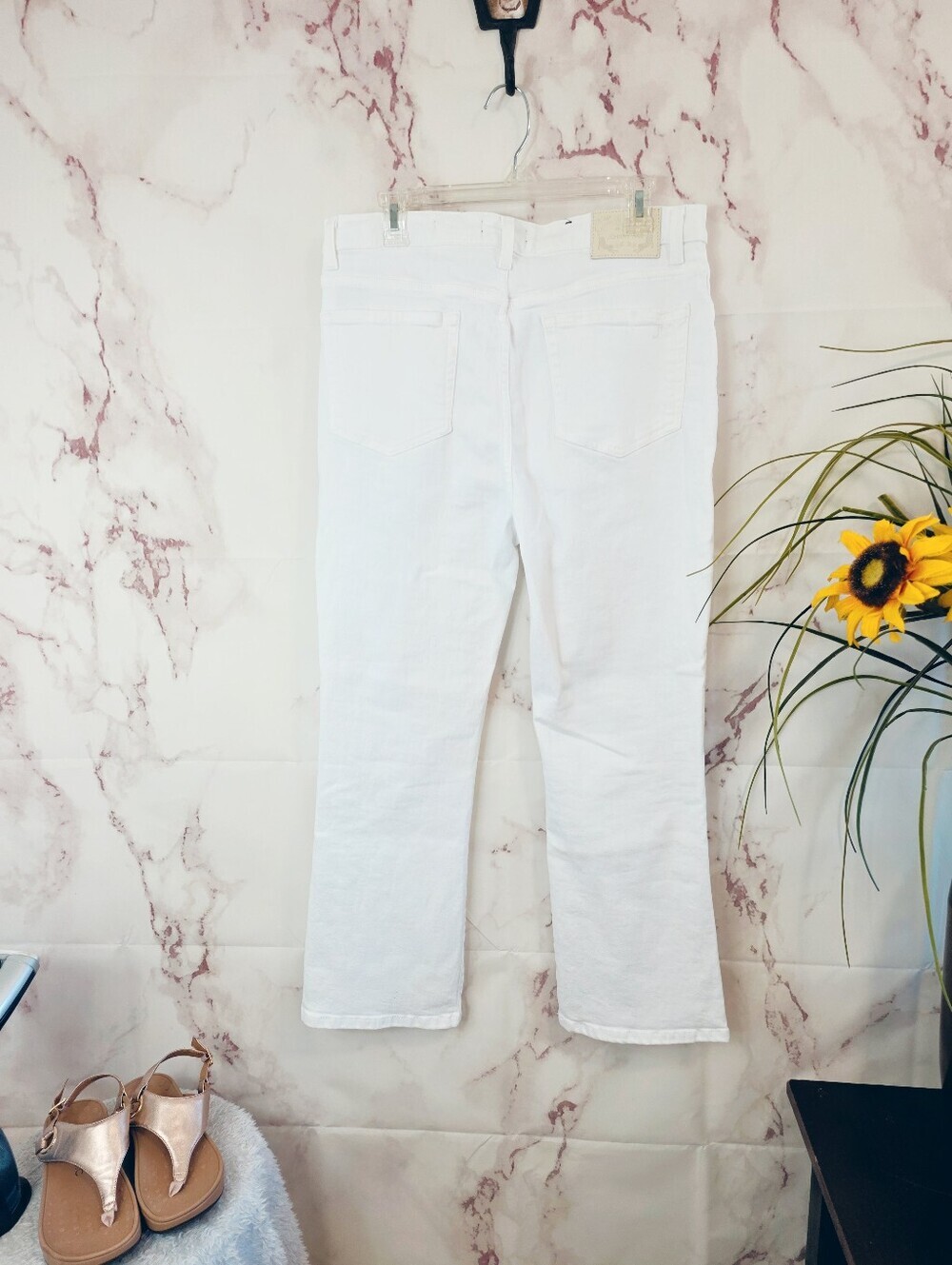 Peruvian Connection White Stretch Jeans Size 16 - Picture 4 of 6